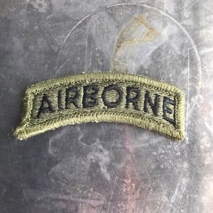 AIRBORNE fully embroidered arch patch, vintage